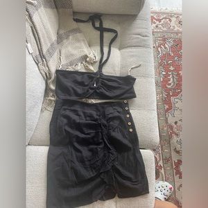 Free People two piece linen set